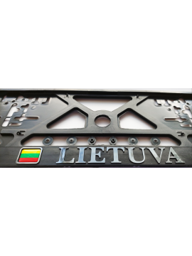 Number frame embossed LIETUVA with flag 